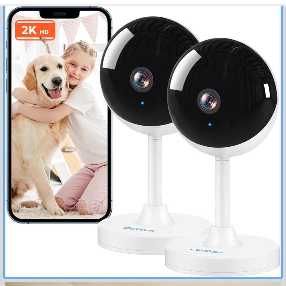 Indoor security cameras 2K cameras compatible with Alexa